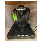 Keurig coffee maker and cup holder