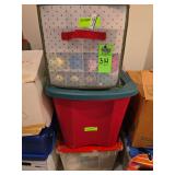 3 totes of christmas decor