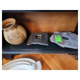 Candle holders and bowl