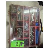 titan 2 tool box with miscellaneous screws chains etc