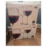 Set of 12 oversized round wine glasses