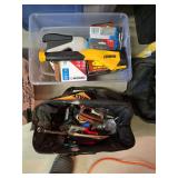 Bag of miscellaneous tools and staple gun