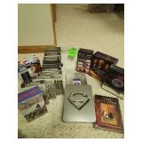 Assorted VHS tapes, DVDs