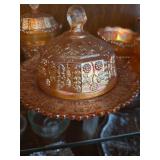 Fenton Butterfly & Berry Marigold Carnival Glass