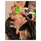 Pink Christmas tree and ornaments