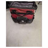 Husky tool box with drill sander and skill saw