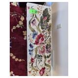 Wooden bench with cushioned top