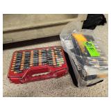 Lot of various batteries and carrying case
