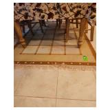 Throw rug roughly 54 in X 78 in