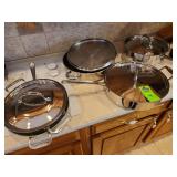 Stainless steel pots and pans
