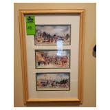Amusement park framed picture roughly 15x22 in