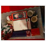 3 totes of christmas decor