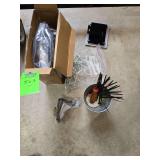 Box of wall hangers tools zip ties