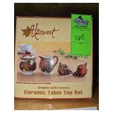 Harvest ceramic table top set