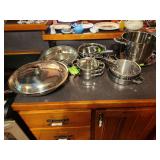 Stainless steel pots and pans
