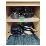 Pots, pans, and cooking rack
