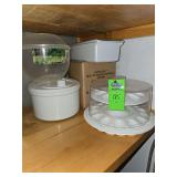 Said spinner, lettuce crisper, QVC quick mix & chop system, deviled egg holder, and fridge egg holder