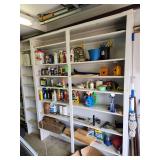 Contents of shelving unit shelving not included