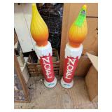 Christmas decor, tall plastic candles