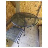 Metal table and chairs