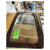 Hanging framed mirror