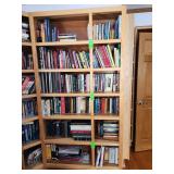 Middle two shelves rows of books