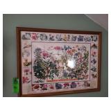 Framed native Wallflower picture