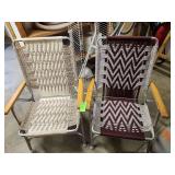 macrame folding aluminum lawn chairs