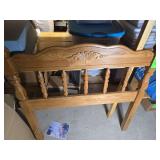 Twin size oak headboard