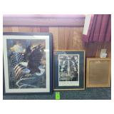 American bald eagle puzzle picture, Washington DC picture, empty frame