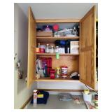 Contents of cabinets (cabinets not included)