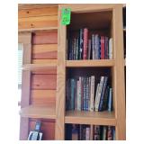 All six shelves of books