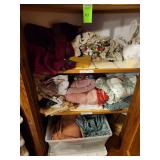 Tablecloths placemats miscellaneous table items.