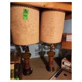 vintage American eagle table lamp featuring a golden eagle figurine