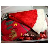 Christmas tree skirts, pillows