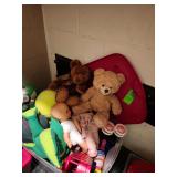 Miscellaneous childrens toys, tote included