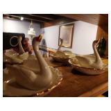 Ceramic Doves on Dish quantity of two