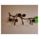 Decorative wrought iron coat rack