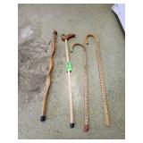Canes some are for measuring wood logs.