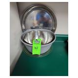 Kitchen mixing bowls, pie plate, and platter