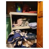 Comforters blankets pillows trash can