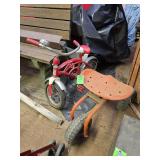 Radio flyer and gardening bike
