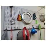 Miscellaneous kitchen items everything on the pegboard