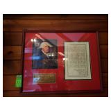 The document in the image is a facsimile of a letter from George Washington to the Earl of Buchan, dated April 22, 1793 measures about 20 in by 33 in