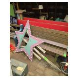 Wood star with lights