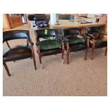 Set of four chairs leather
