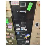 4 drawer filing cabinet with contents