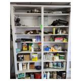 Contents of shelving unit shelves not included