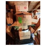 Cat cookie jar, candle, cake decorating plate