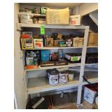 Screws bolts nails miscellaneous items everything on the 4 shelves
